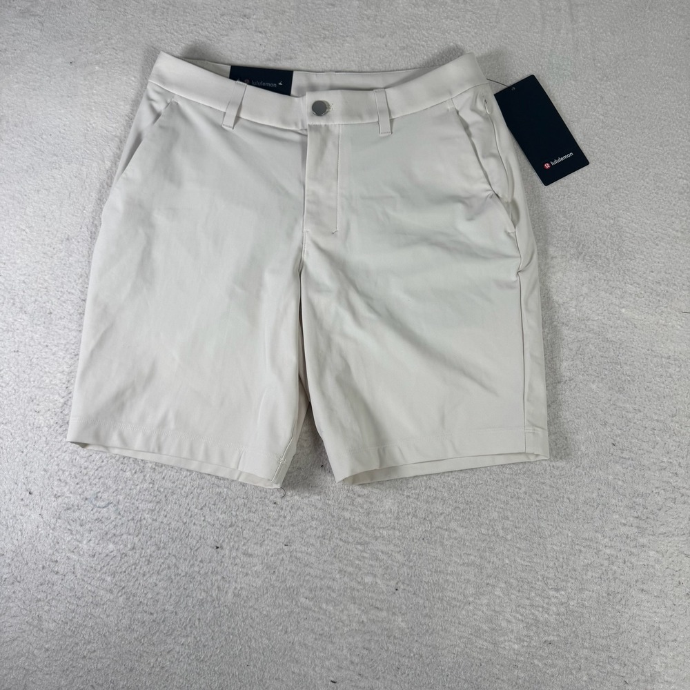 Lululemon ABC Short 9 Mens 30 Bone New Warpstreme Classic Fit Golf LM7BMIS